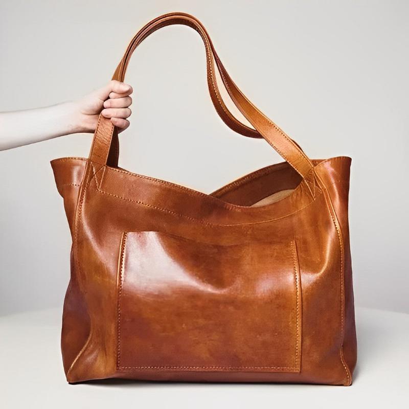 Zaira™ Vintage Leather Bag - Timeless Structured Everyday Style