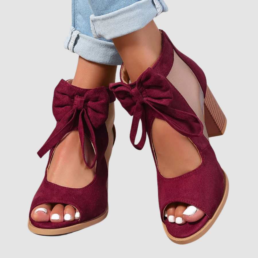 Rebecca | Bow Charm Orthopaedic Heels