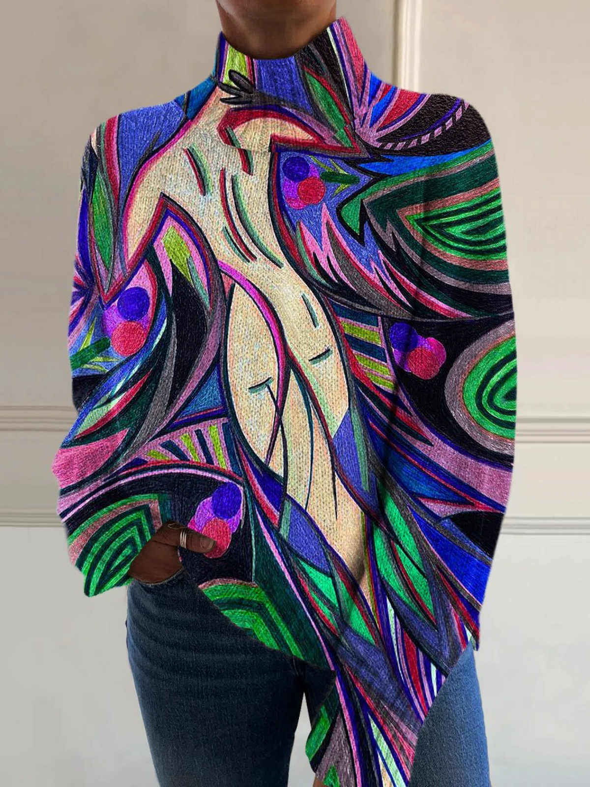 Anya™ - Retro Turtleneck Jumper