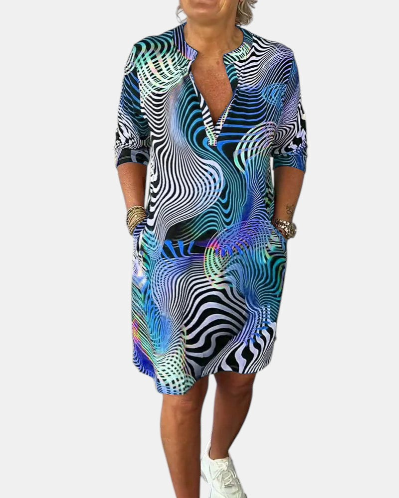 Jessica | Colourful V-Neck Dress
