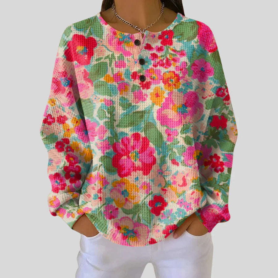 Maja | Soft Jumper with Colorful Flowers