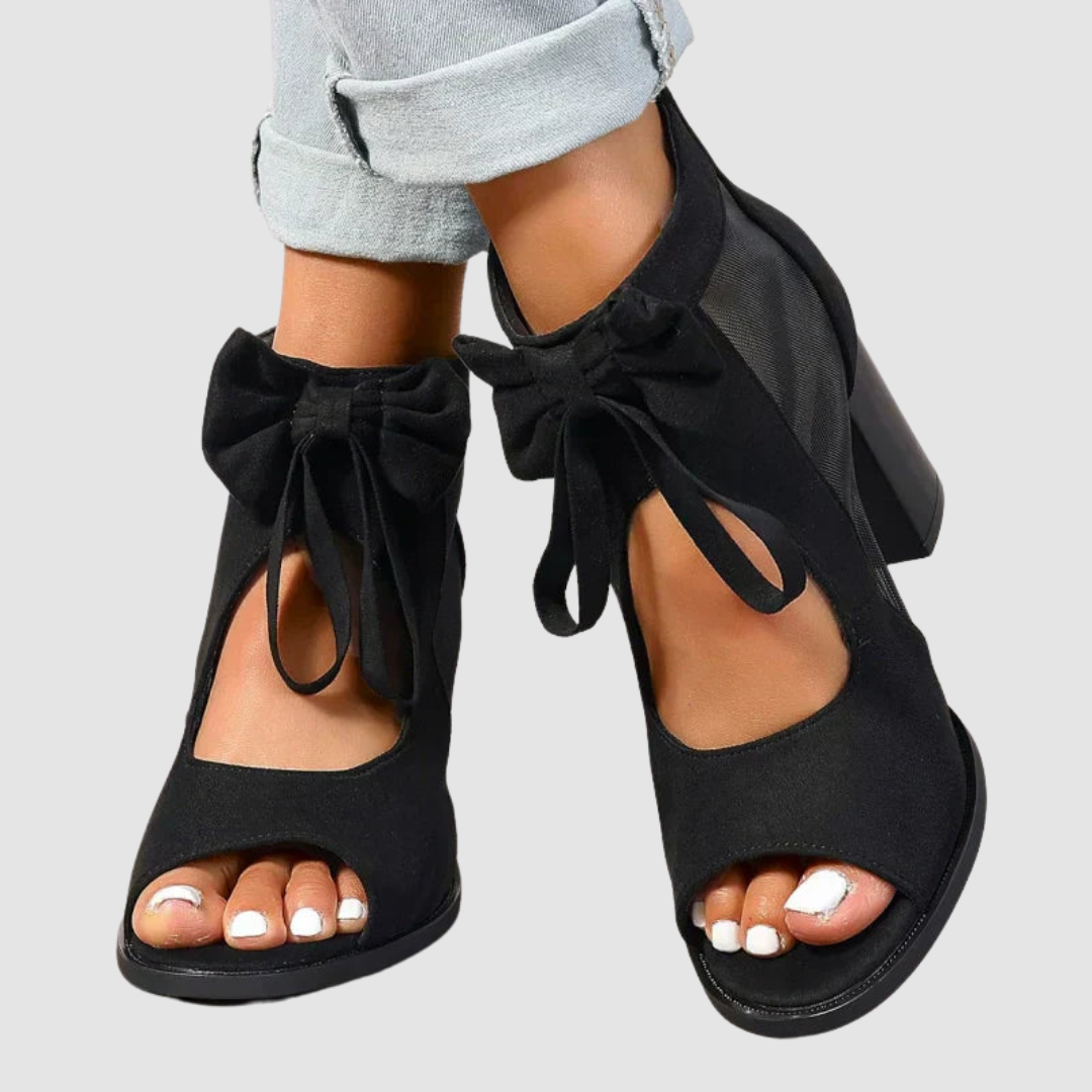 Rebecca | Bow Charm Orthopaedic Heels