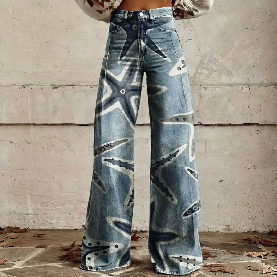Camilla™- Boho Starfish Design Trousers