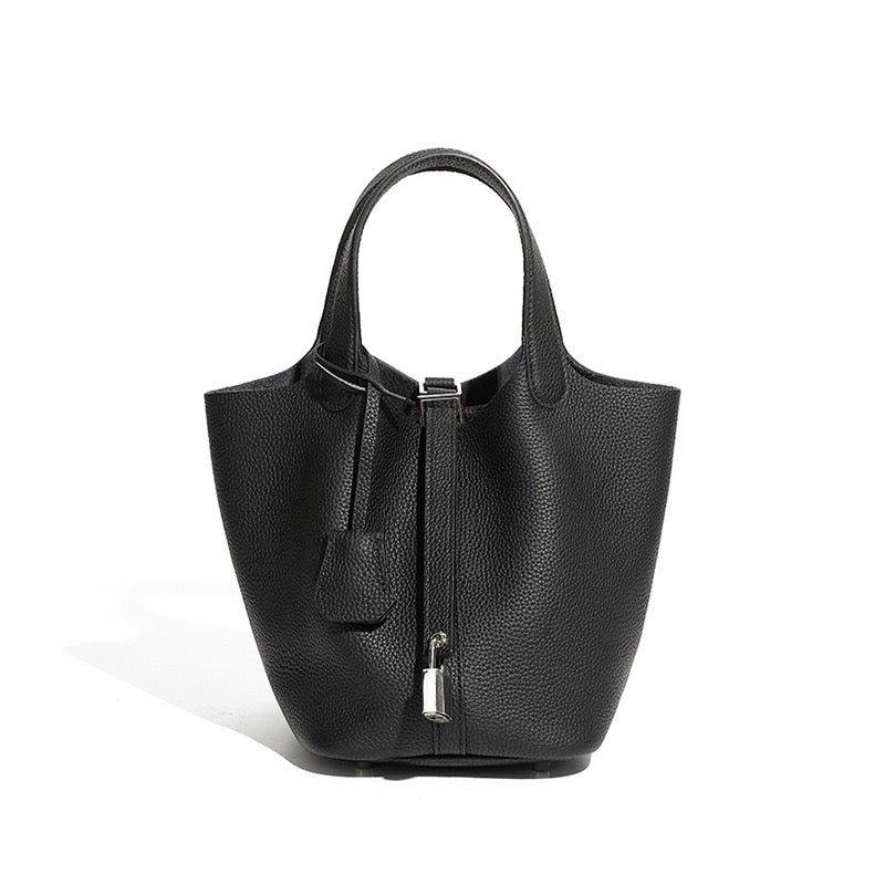 Elowen™ Genuine Leather Basket Bag - Woven Everyday Luxe Style
