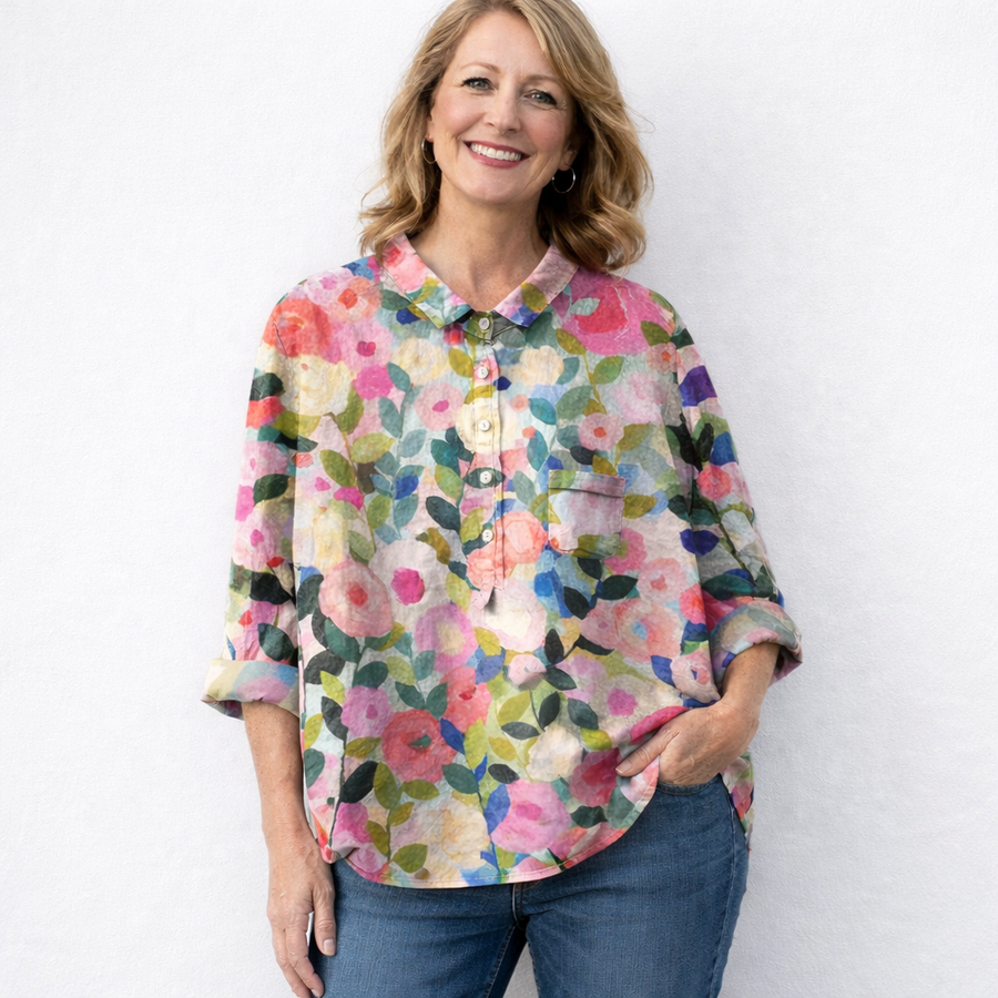 Leah | Contemporary Linen Top