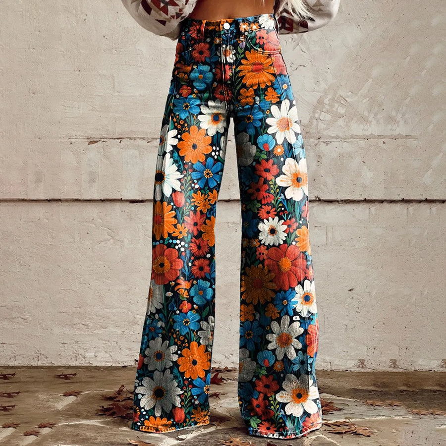 Lilia™ - Boho Breezy Wide-Leg Pants