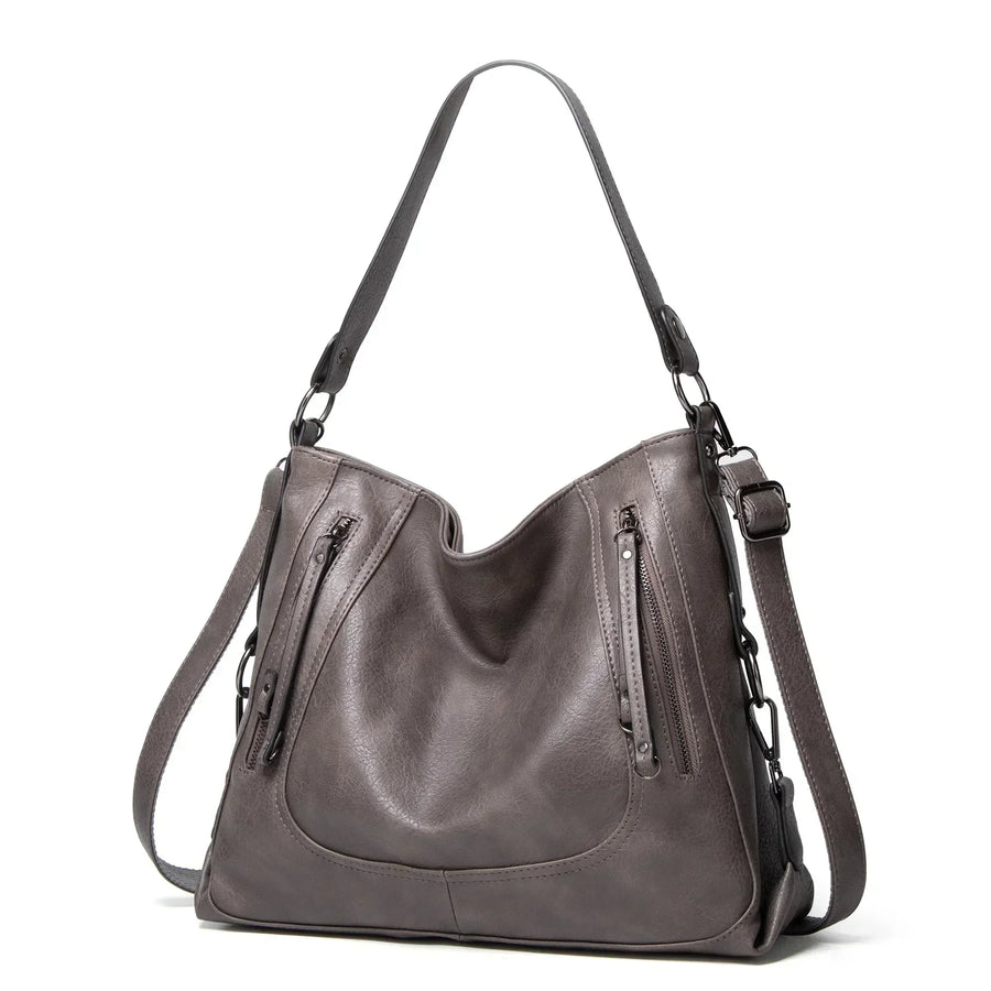 Ines™ Casual Leather Bag - Relaxed Everyday Functional Style