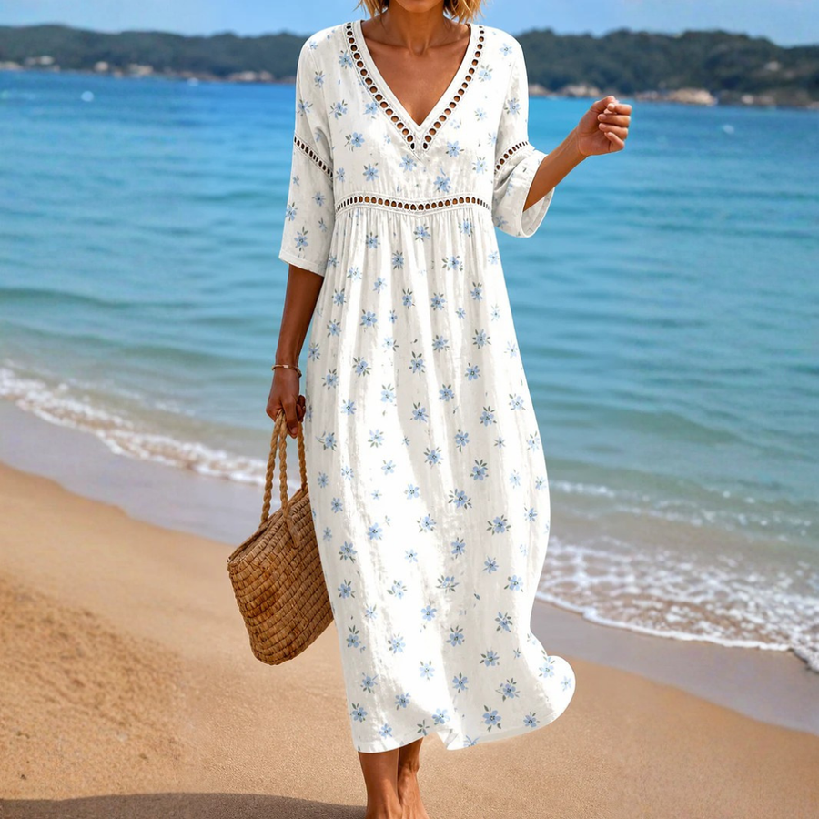 Camille - Flowing Summer Midi Dress Signature
