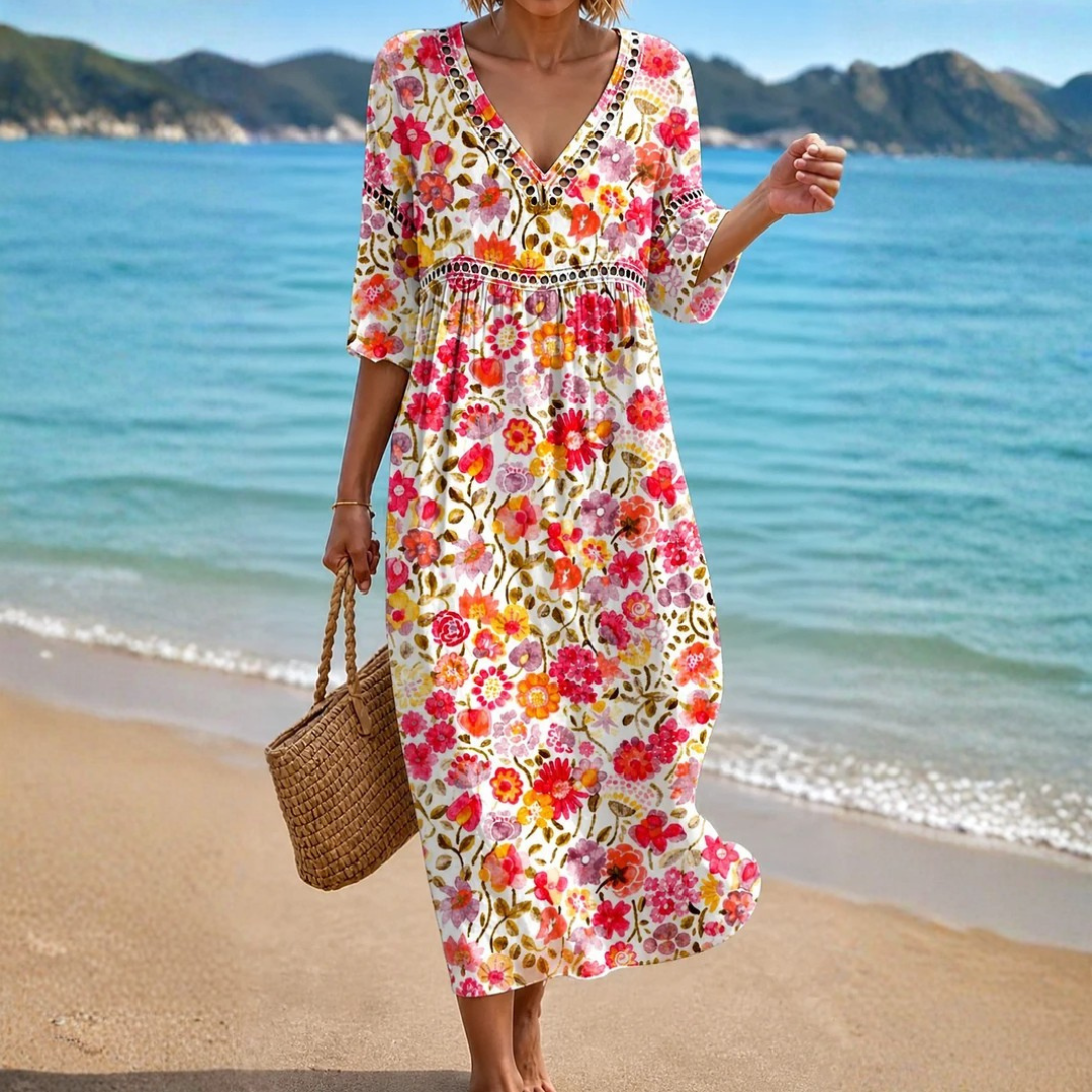 Elora - Elegant Flowing Midi Dress