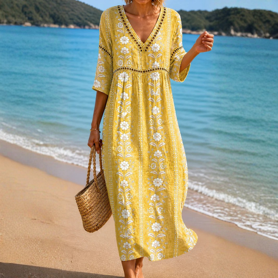 Evie - Floral Midi Day Dress