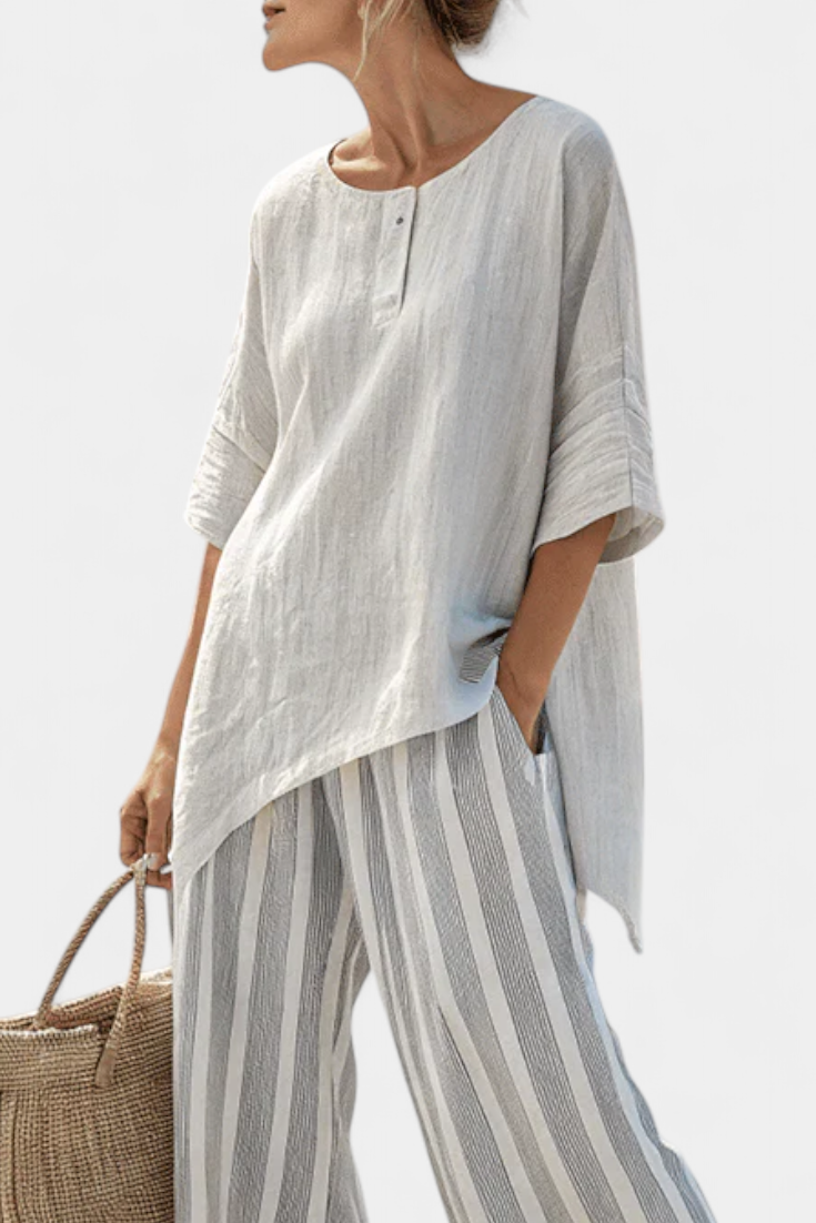 Hazel™ - Pinstripe Relaxed 2-Piece Set