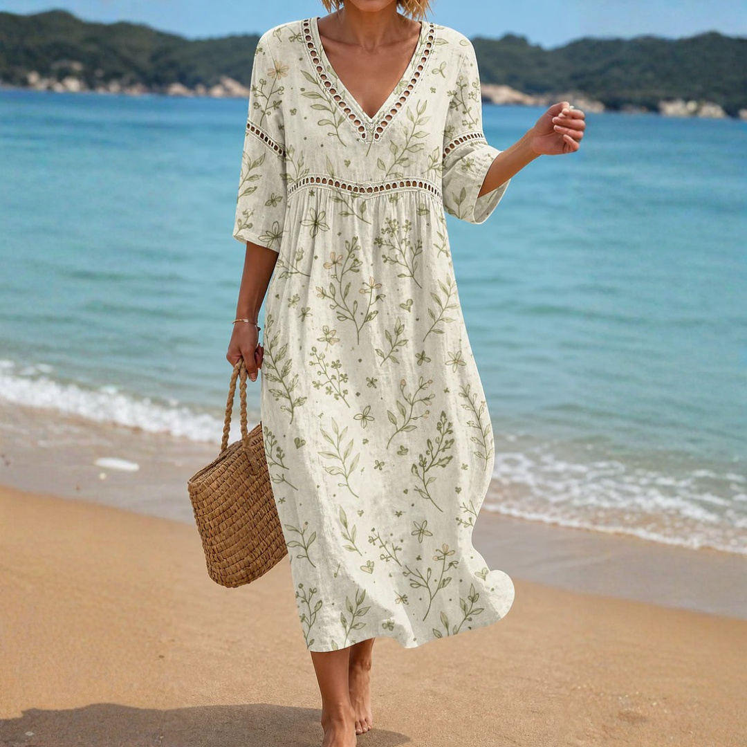 Odette - Flowing Casual Midi Dress Signature