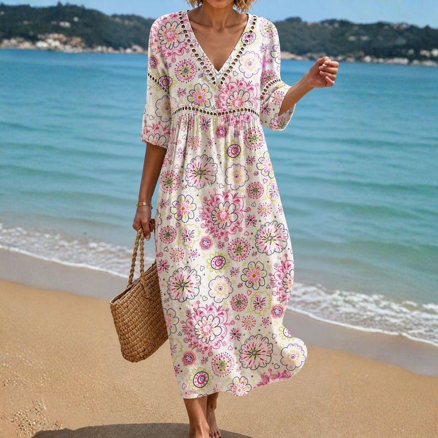 Sable - Effortless Floral Midi Dress Signature